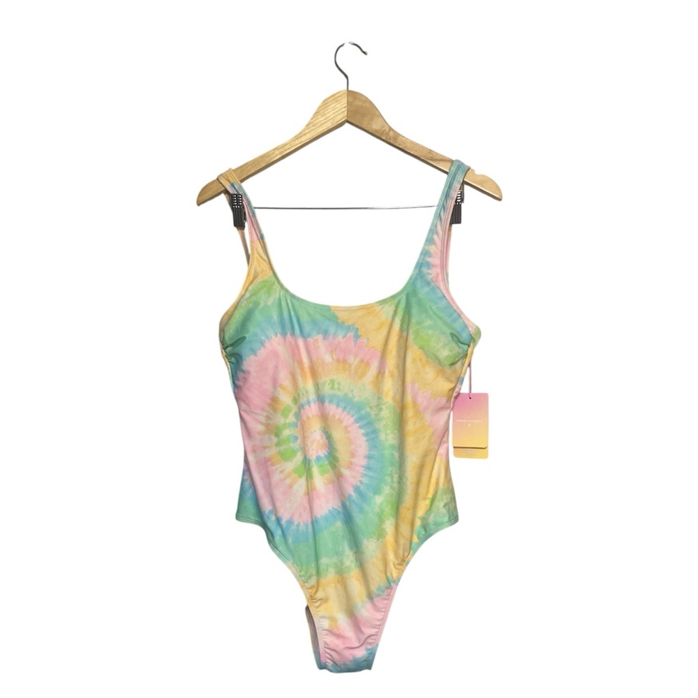 Stoney Clover Ln X Target Cheeky High Leg One Piece Swimsuit Tie Dye Size XL NEW